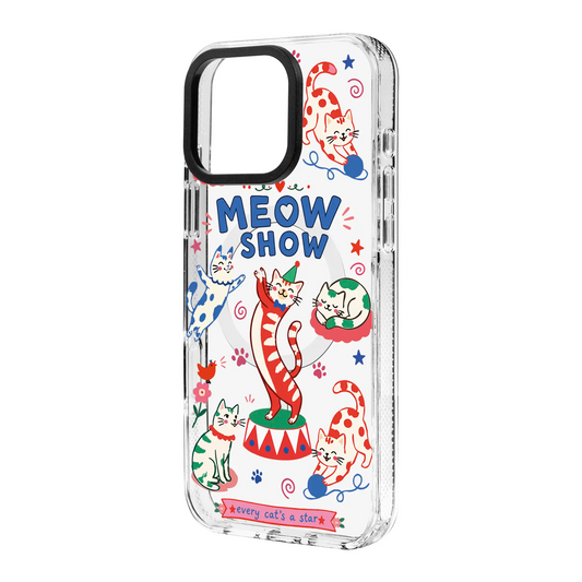 MEOW SHOW-Clear Kılıf MagSafe Özellikli - iPhone 16e