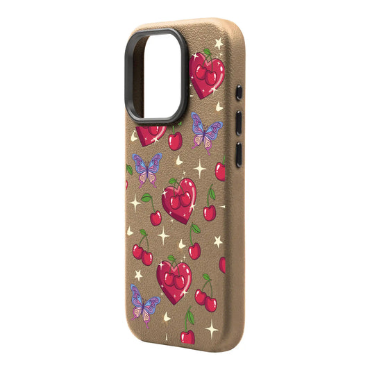 HEART GARDEN-Leather Premium Kılıf MagSafe Özellikli - iPhone 16 Pro
