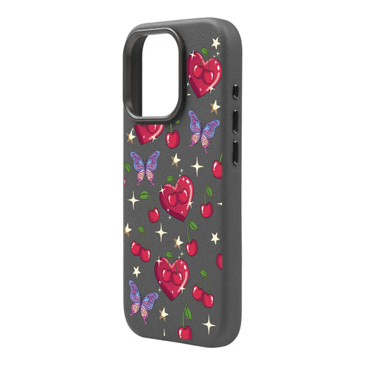 HEART GARDEN-Leather Premium Kılıf MagSafe Özellikli - iPhone 16 Plus