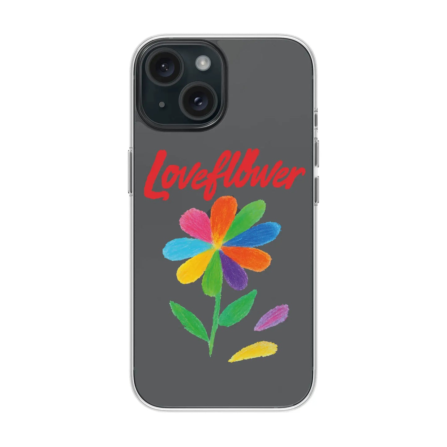 LOVE FLOWER-iPhone 15 Solid Kılıf