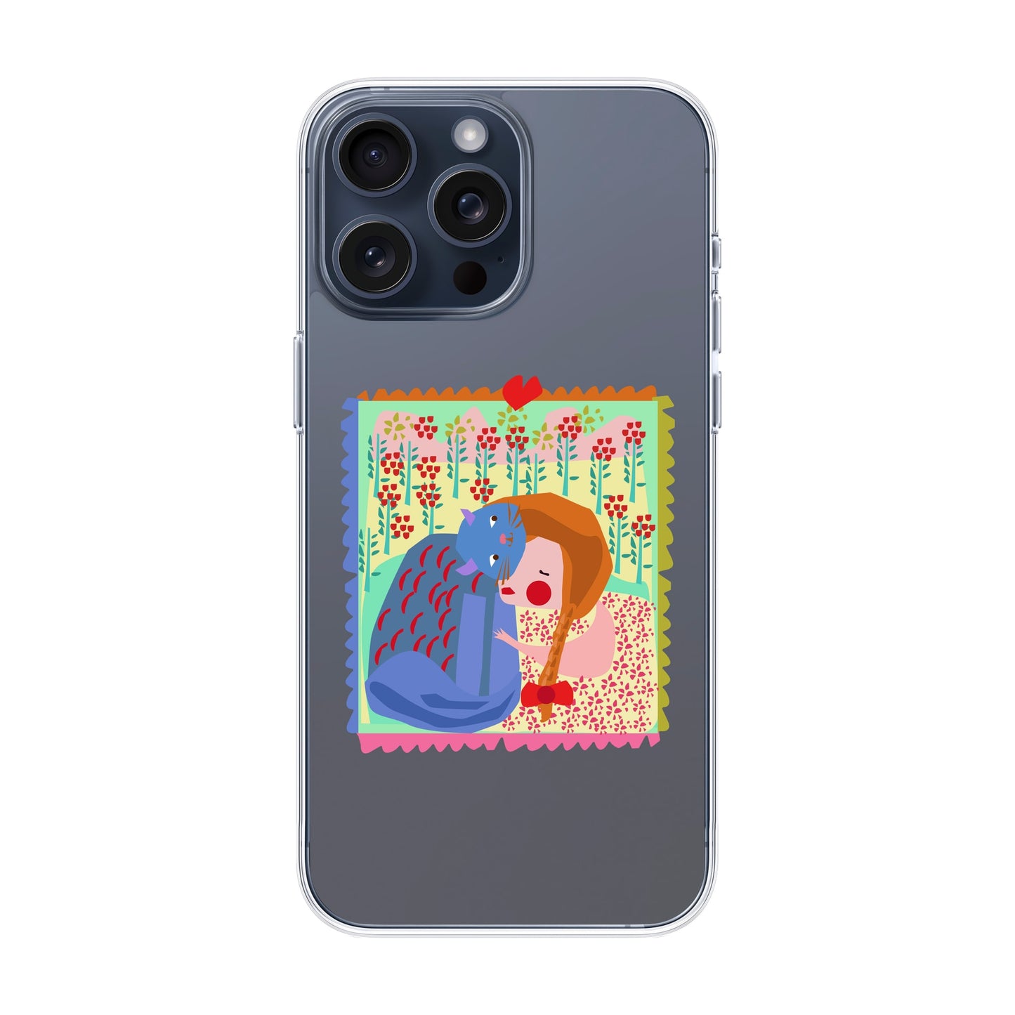 KEDİ POSTA PULU-iPhone 15 Pro Max Solid Kılıf