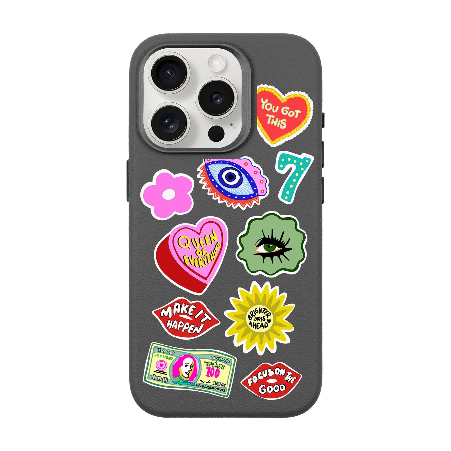 HM STICKERS-iPhone 15 Pro Leather Premium Kılıf MagSafe Özellikli