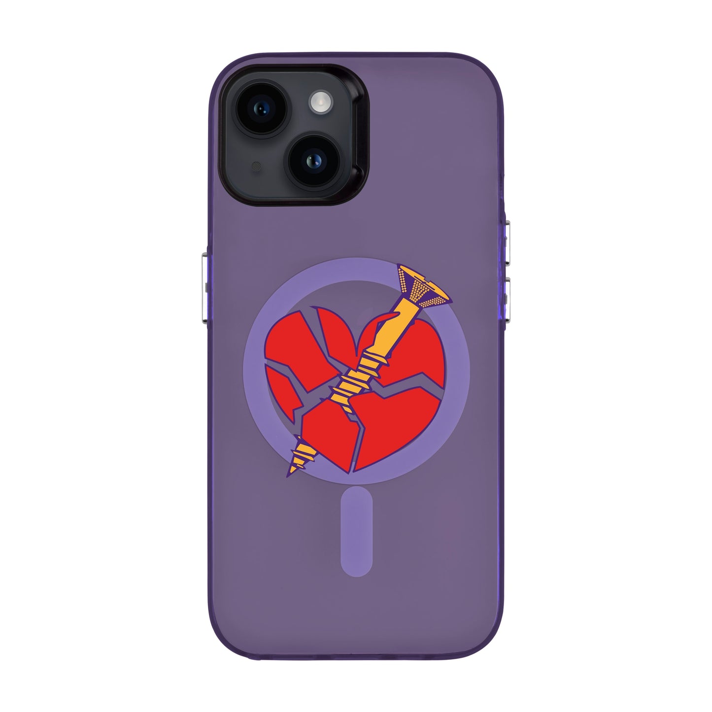 BROKEN HEART-iPhone 14 Hold Kılıf MagSafe Özellikli