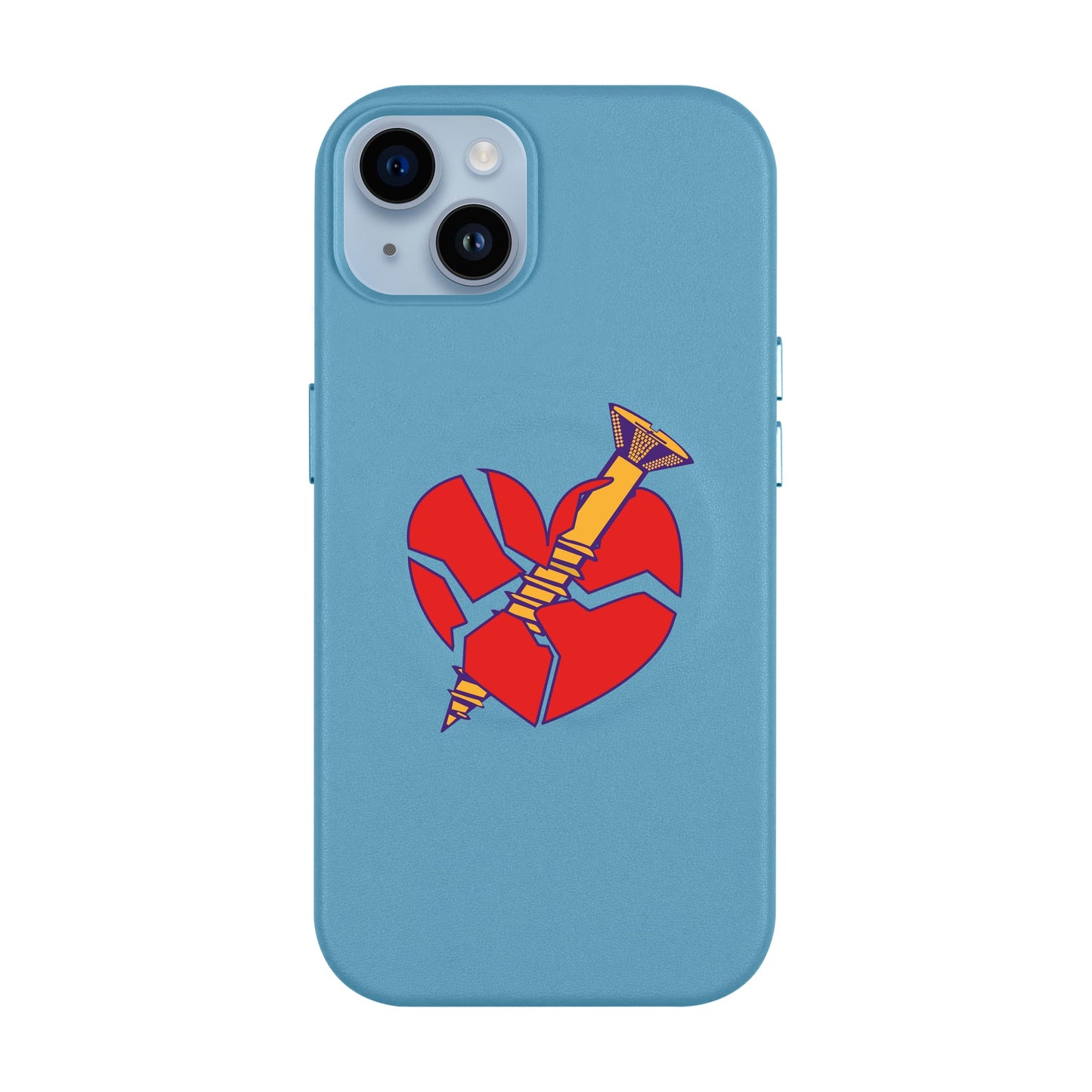 BROKEN HEART-iPhone 14 Plus Leather Kılıf MagSafe Özellikli