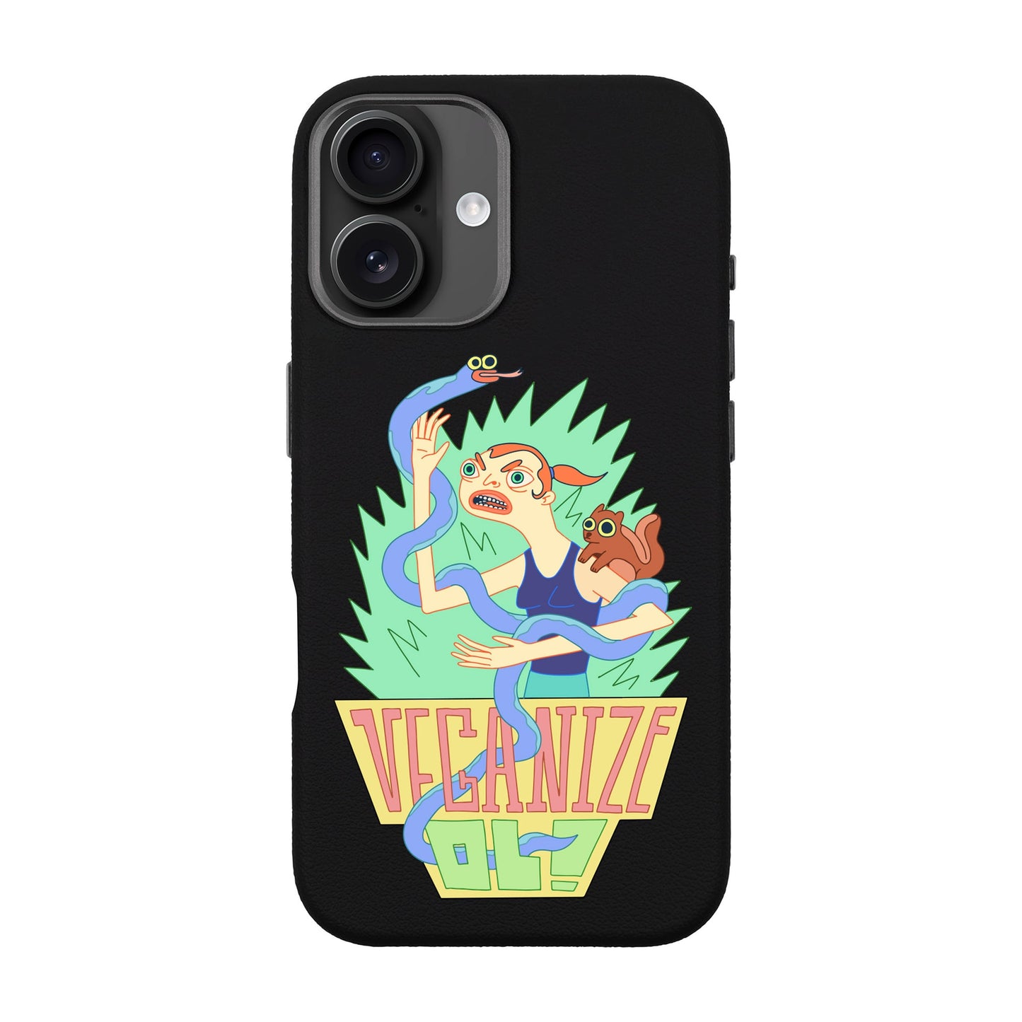 VEGANİZE-iPhone 16 Leather Premium Kılıf MagSafe Özellikli