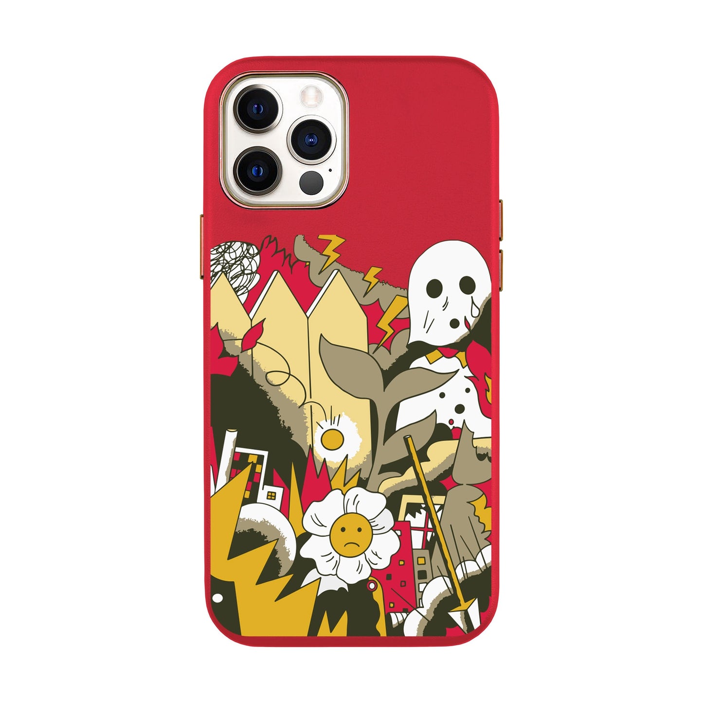 EVERYTHING IS BURNING-iPhone X / Xs Leather Kılıf