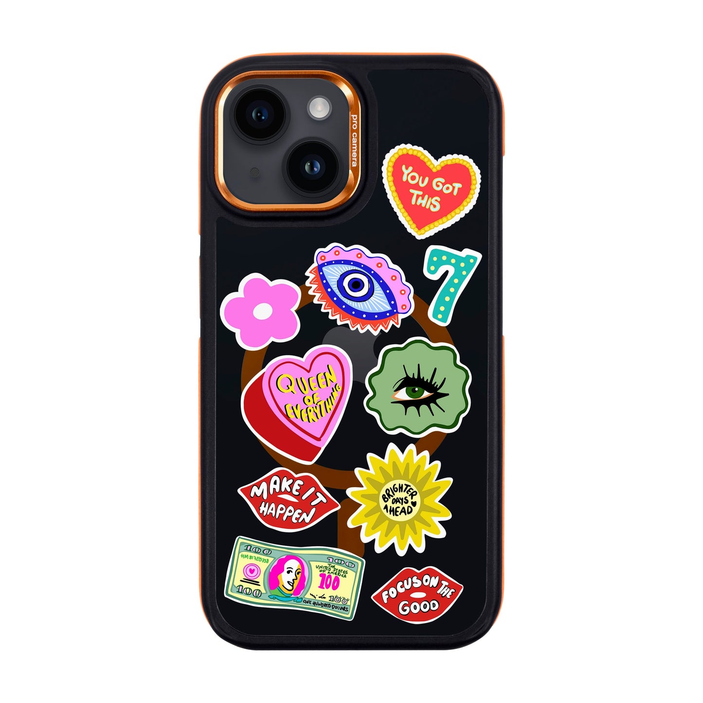 HM STICKERS-iPhone 14 Dark Kılıf MagSafe Özellikli