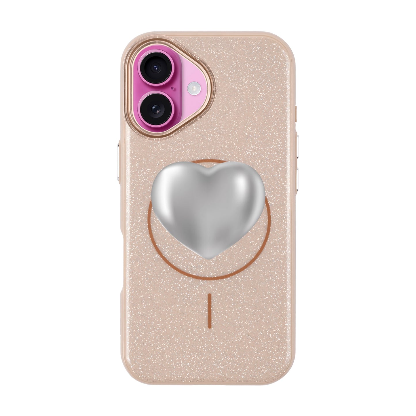 SILVER HEART-iPhone 16 Plus Radiant Kılıf MagSafe Özellikli