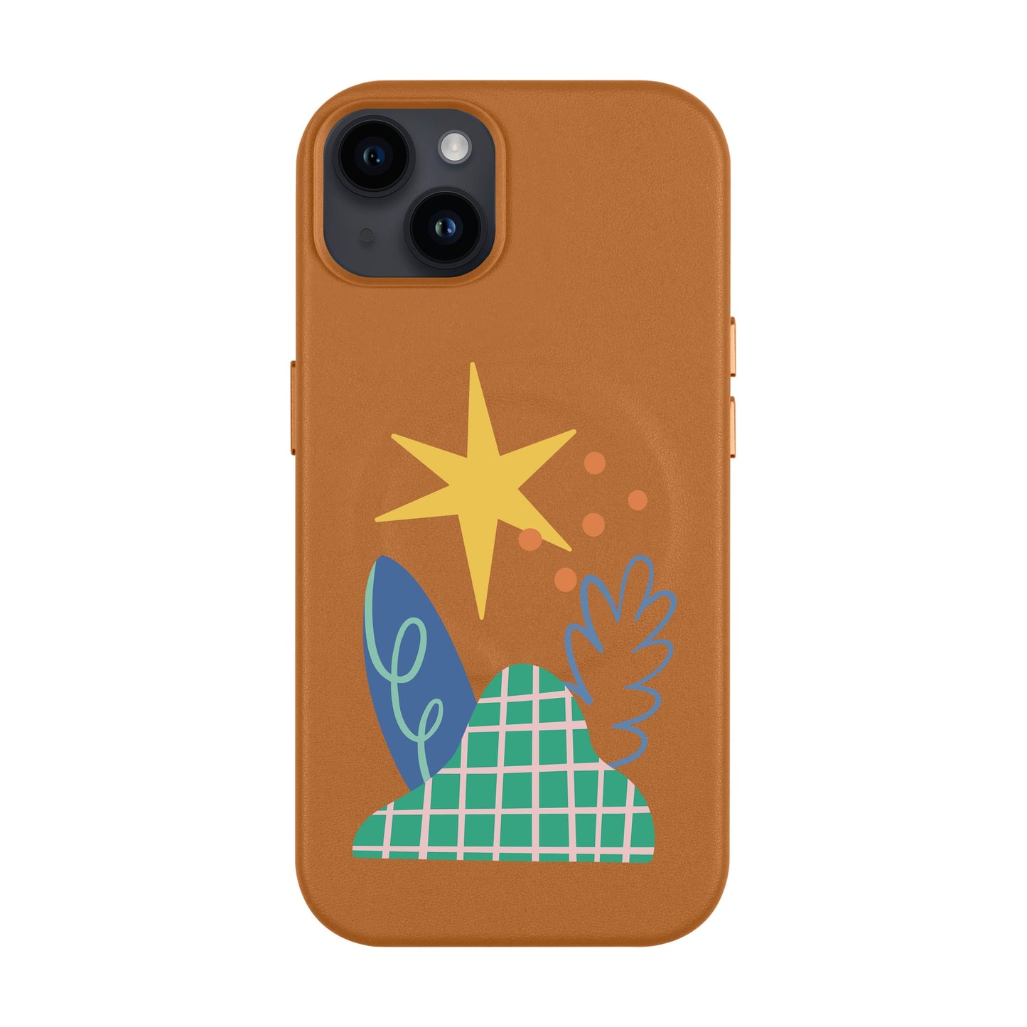 LITTLE NATURE-iPhone 14 Plus Leather Kılıf MagSafe Özellikli