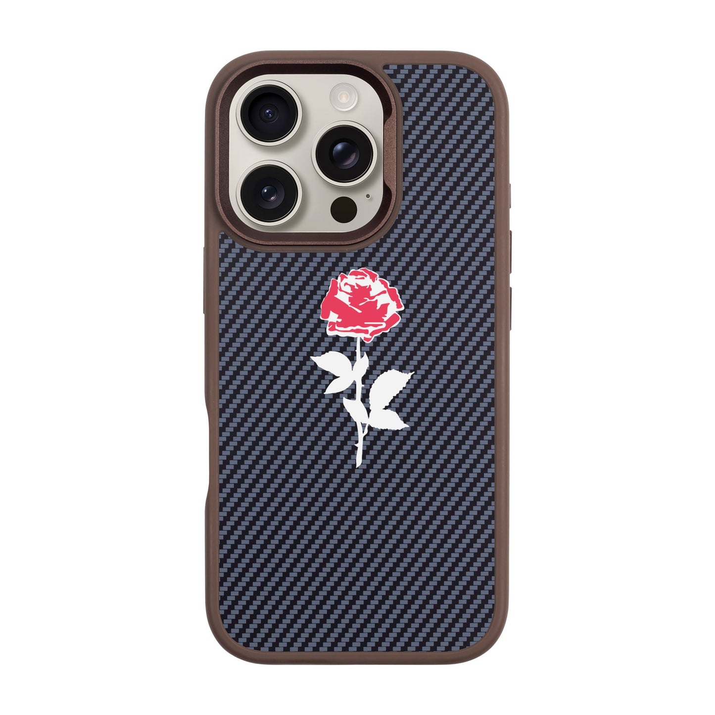 NATUREL ROSE-iPhone 16 Pro Plaid Kılıf MagSafe Özellikli
