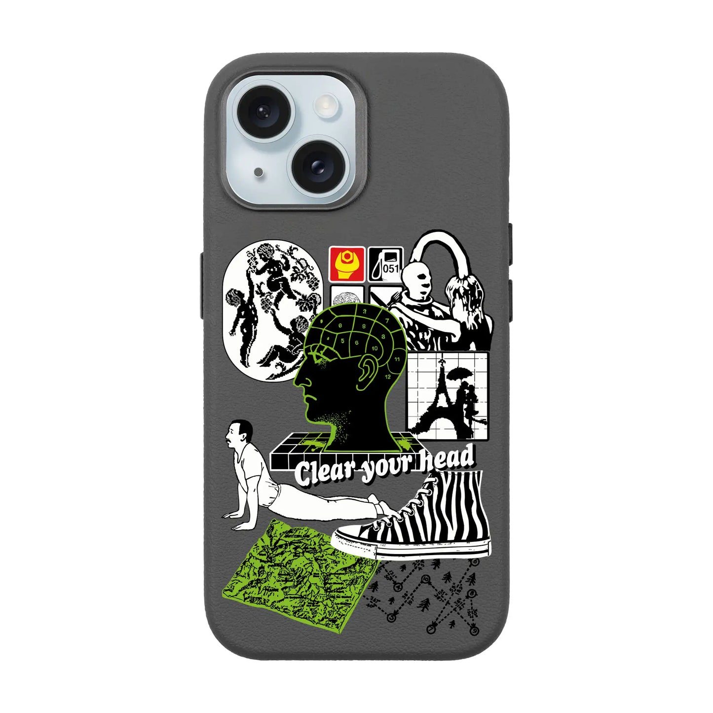 CLEAR YOUR HEAD-iPhone 15 Leather Premium Kılıf MagSafe Özellikli