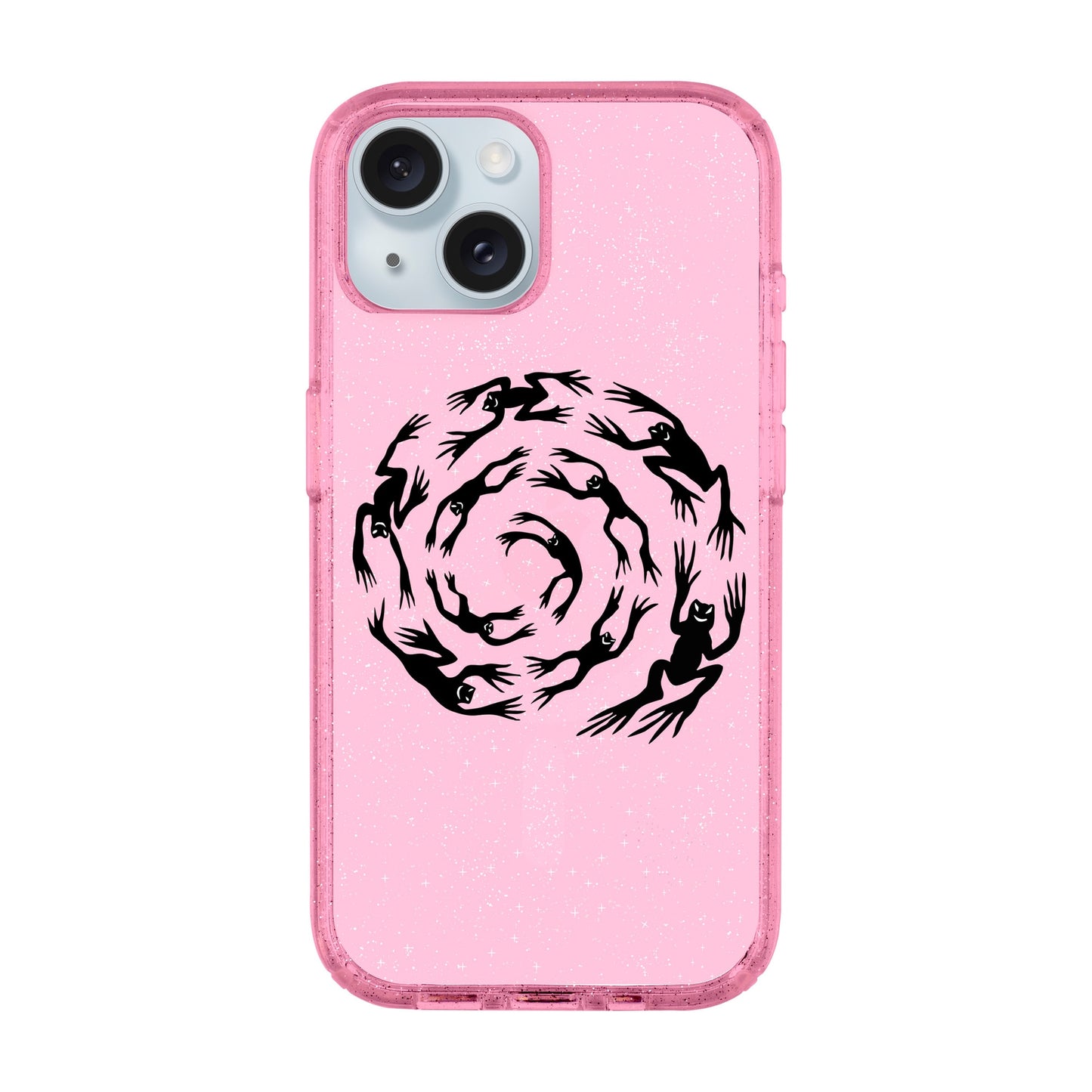 SWIRLING FROGS-iPhone 15 Plus Shiny Kılıf MagSafe Özellikli