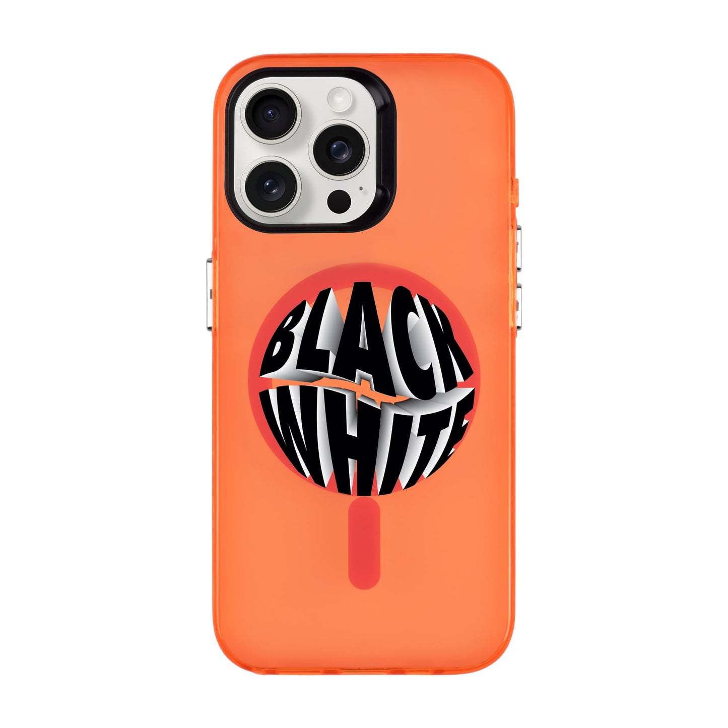 BLACK WHITE-iPhone 15 Pro Max Hold Kılıf MagSafe Özellikli