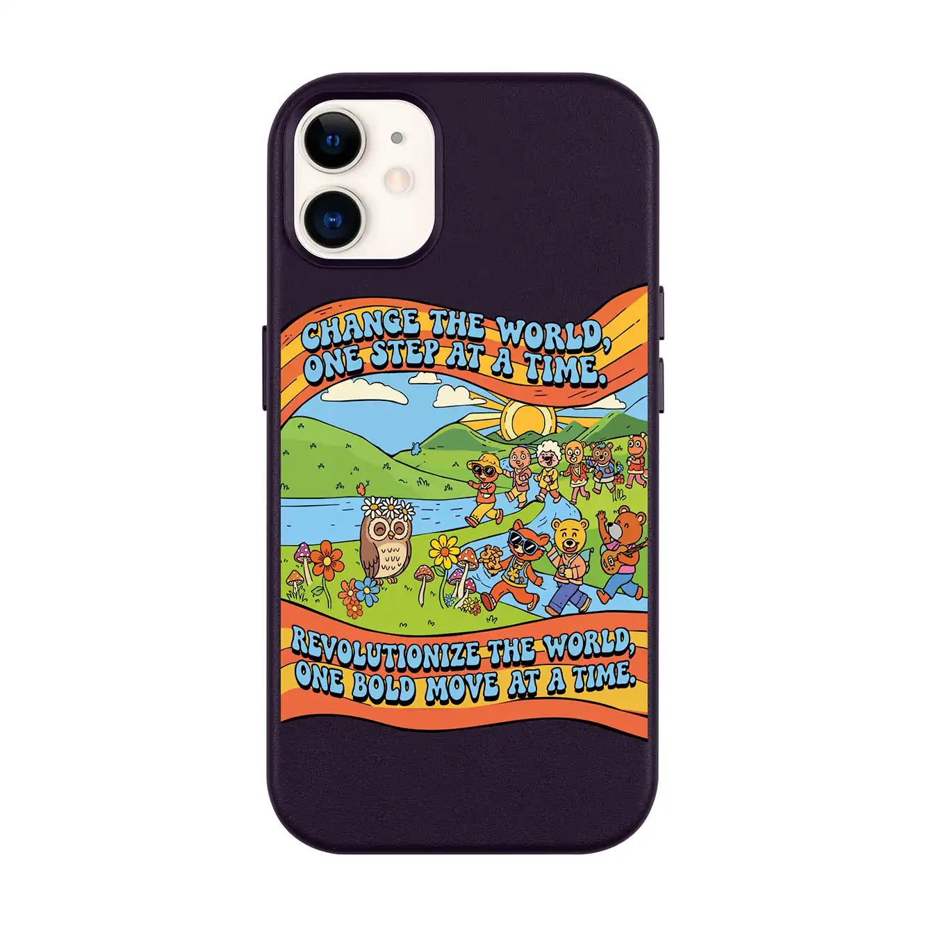 CHANGE THE WORLD-iPhone 11 Leather Kılıf MagSafe Özellikli