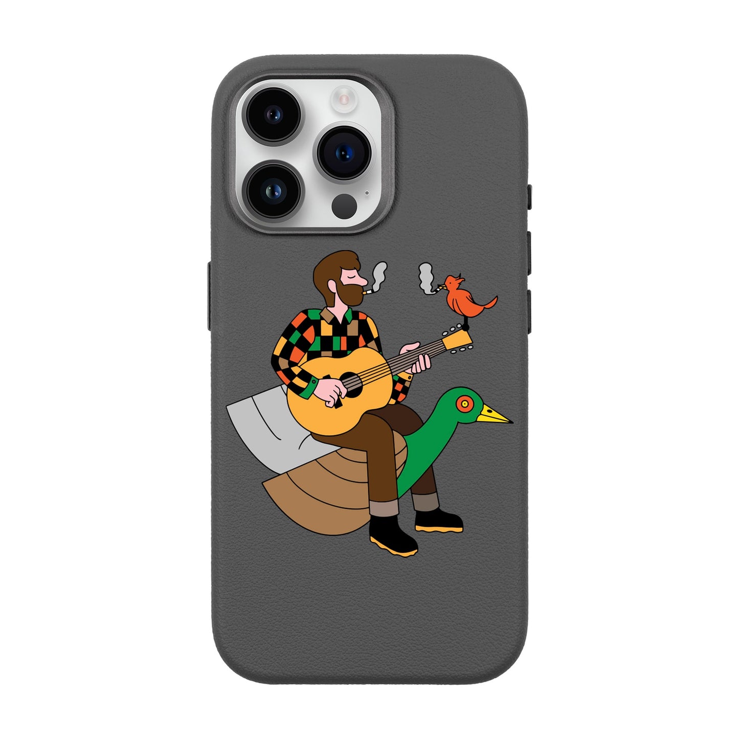 BIRDS OF A FEATHER-iPhone 14 Pro Max Leather Premium Kılıf MagSafe Özellikli