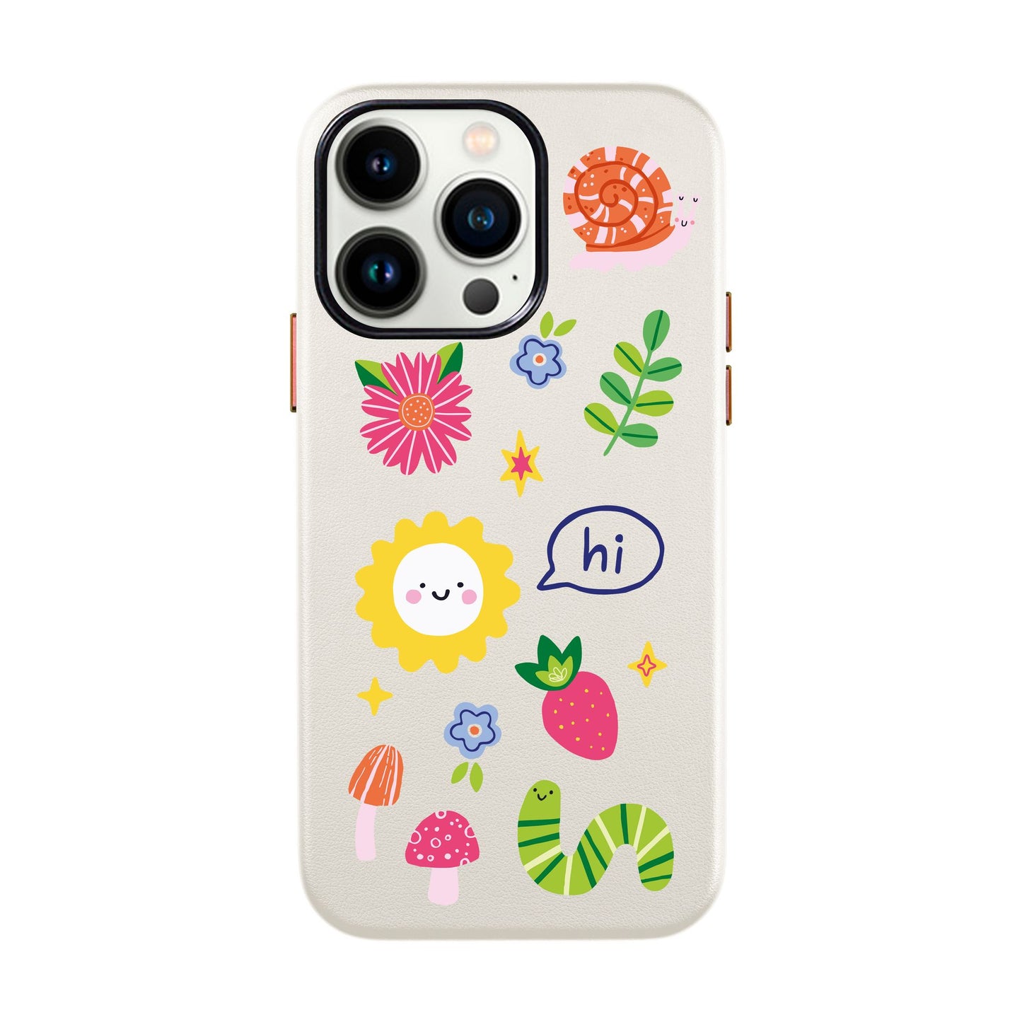 HELLO NATURE-iPhone 14 Leather Kılıf