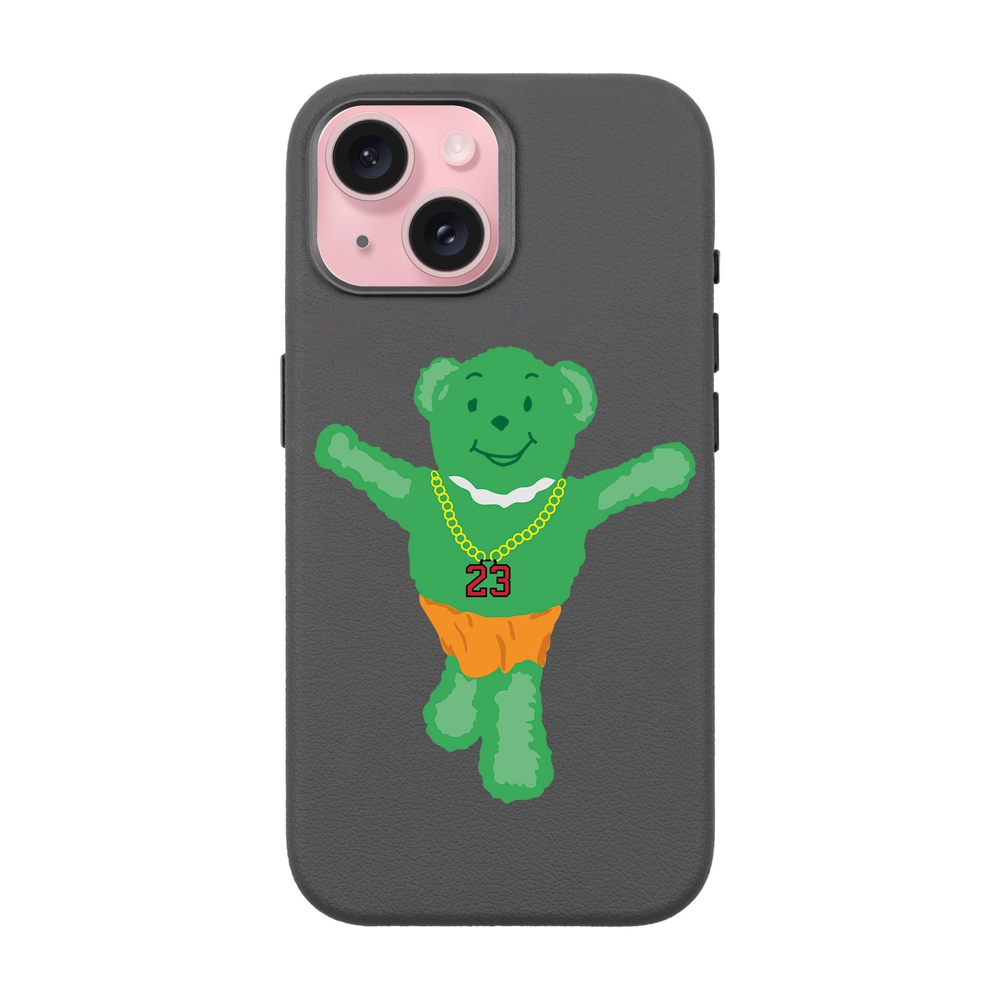 GREEN BEAR-iPhone 15 Leather Premium Kılıf MagSafe Özellikli