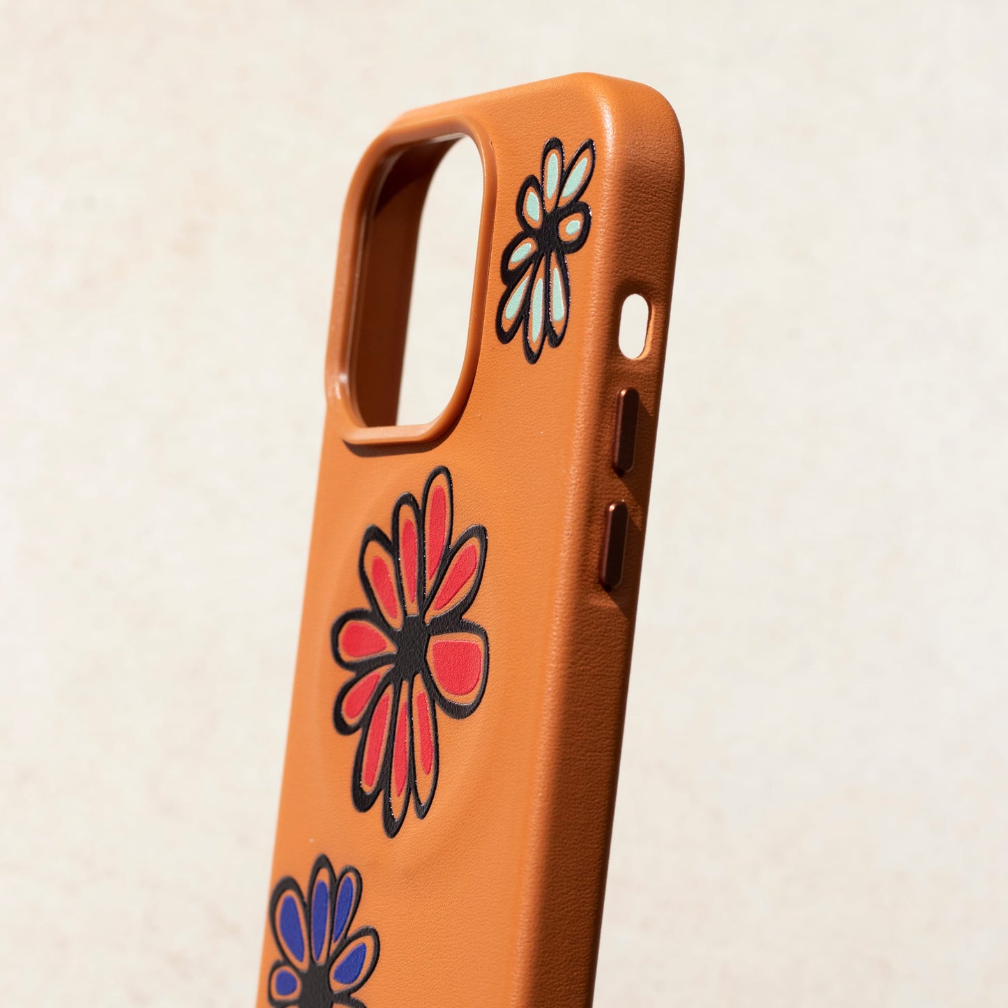 FLORIST-iPhone 14 Pro Max Leather Kılıf MagSafe Özellikli