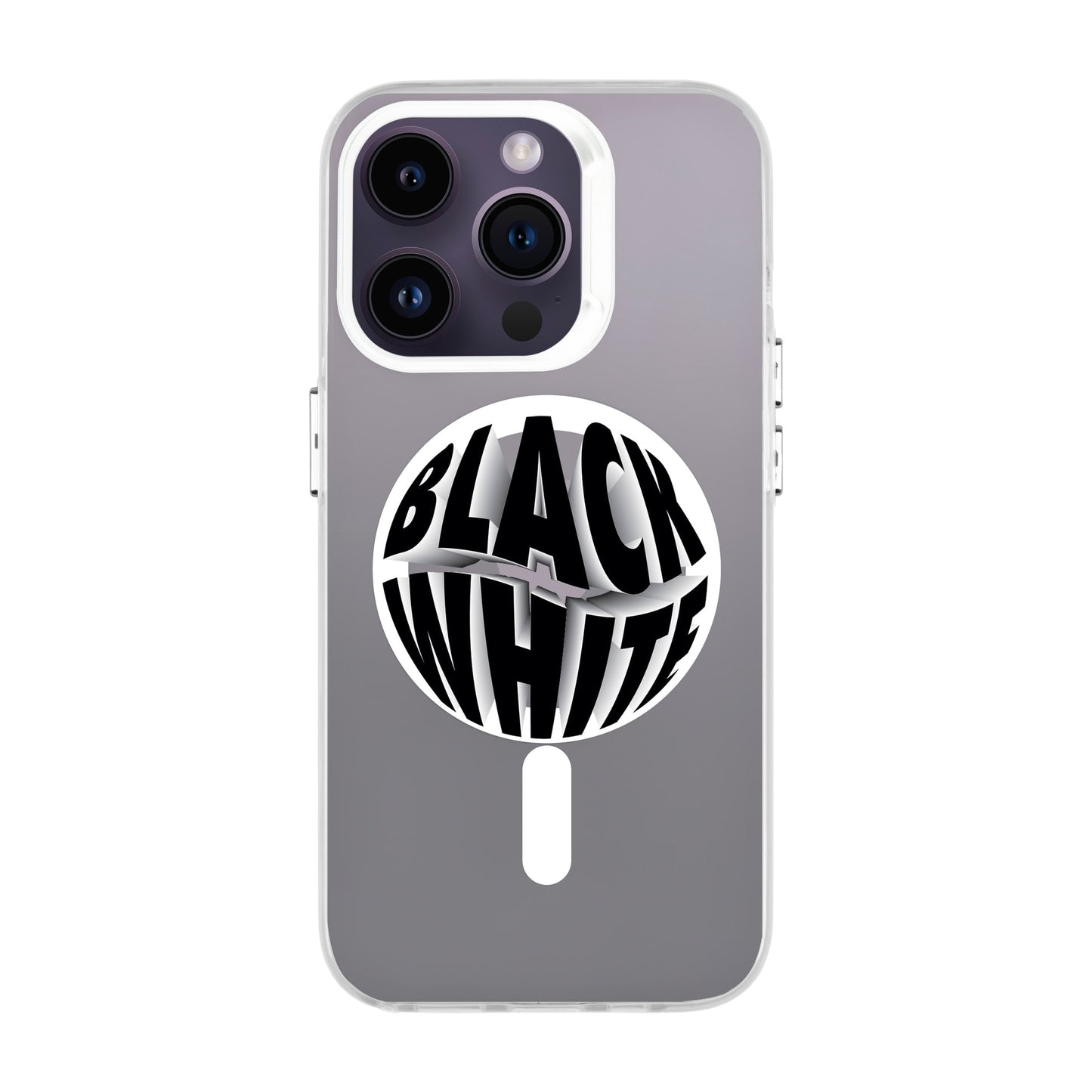 BLACK WHITE-iPhone 14 Pro Hold Kılıf MagSafe Özellikli