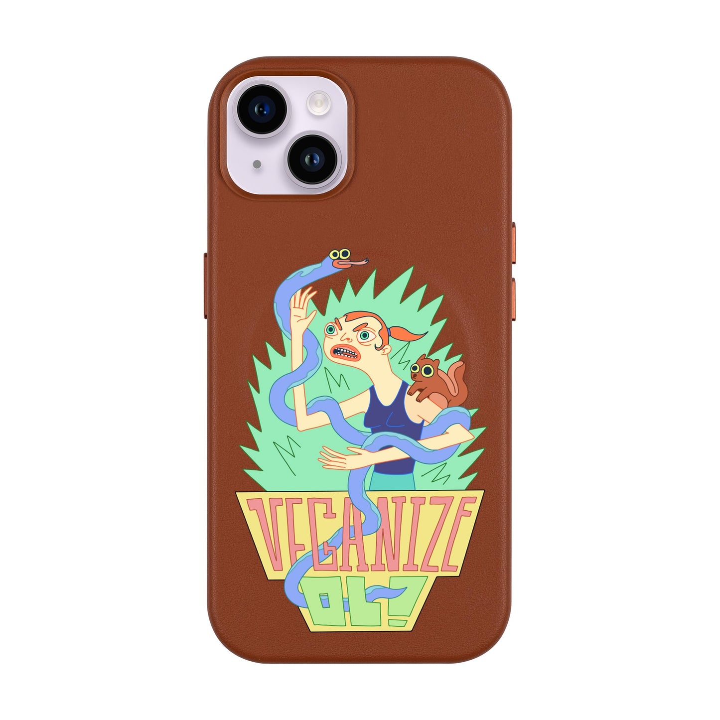 VEGANİZE-iPhone 14 Plus Leather Kılıf MagSafe Özellikli