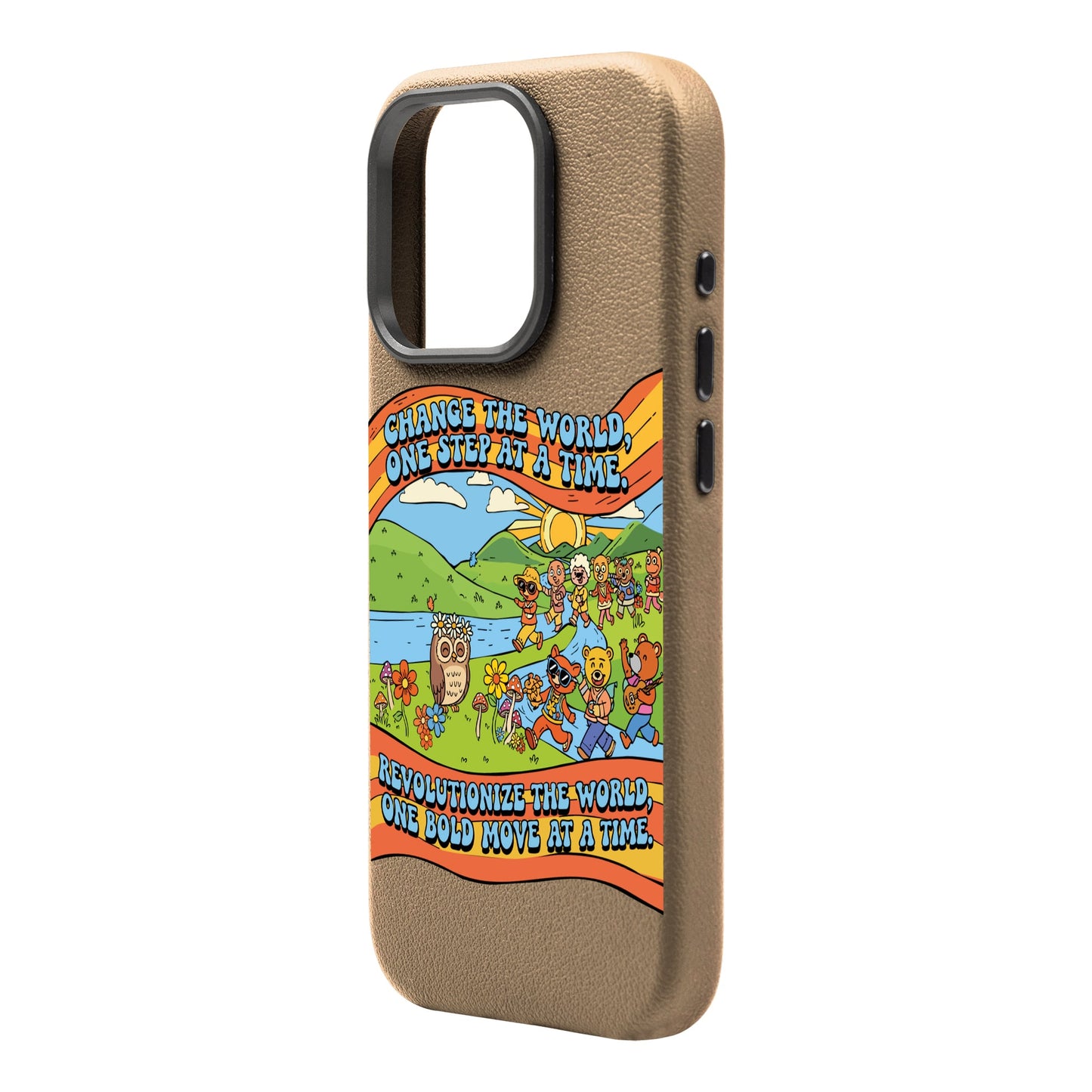 CHANGE THE WORLD-iPhone 16 Pro Max Leather Premium Kılıf MagSafe Özellikli
