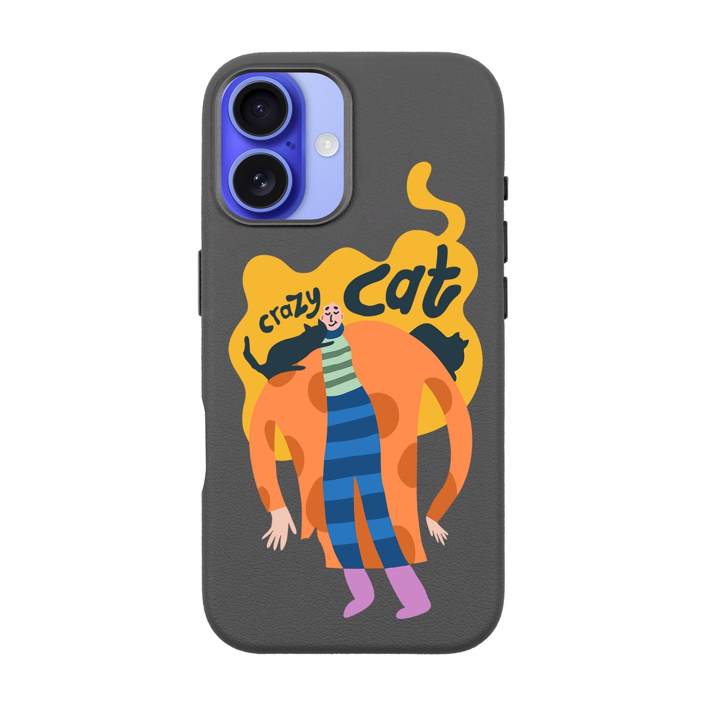 CRAZY CAT-iPhone 16 Plus Leather Premium Kılıf MagSafe Özellikli