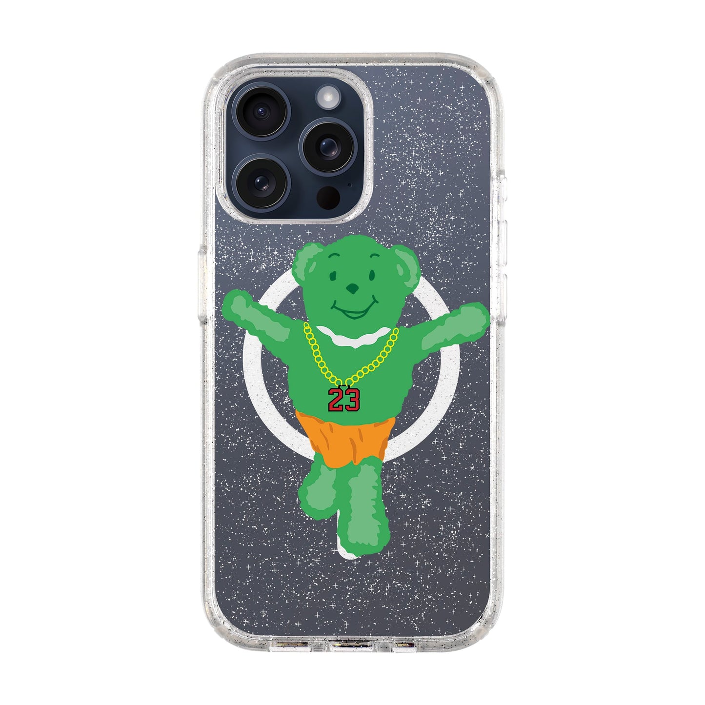 GREEN BEAR-iPhone 15 Pro Max Shiny Kılıf MagSafe Özellikli
