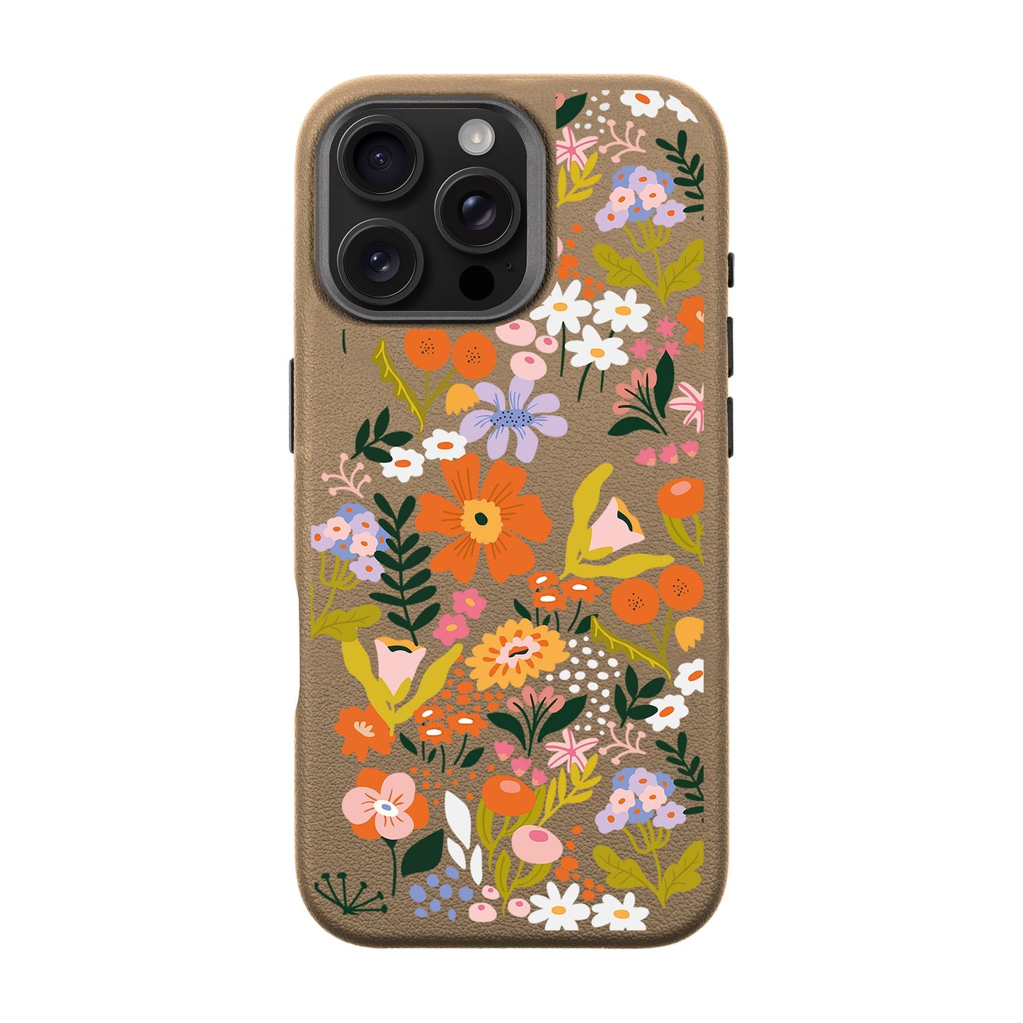FLOWER-iPhone 16 Pro Max Leather Premium Kılıf MagSafe Özellikli