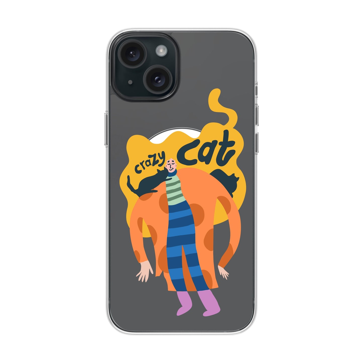 CRAZY CAT-iPhone 15 Plus Solid Kılıf MagSafe Özellikli