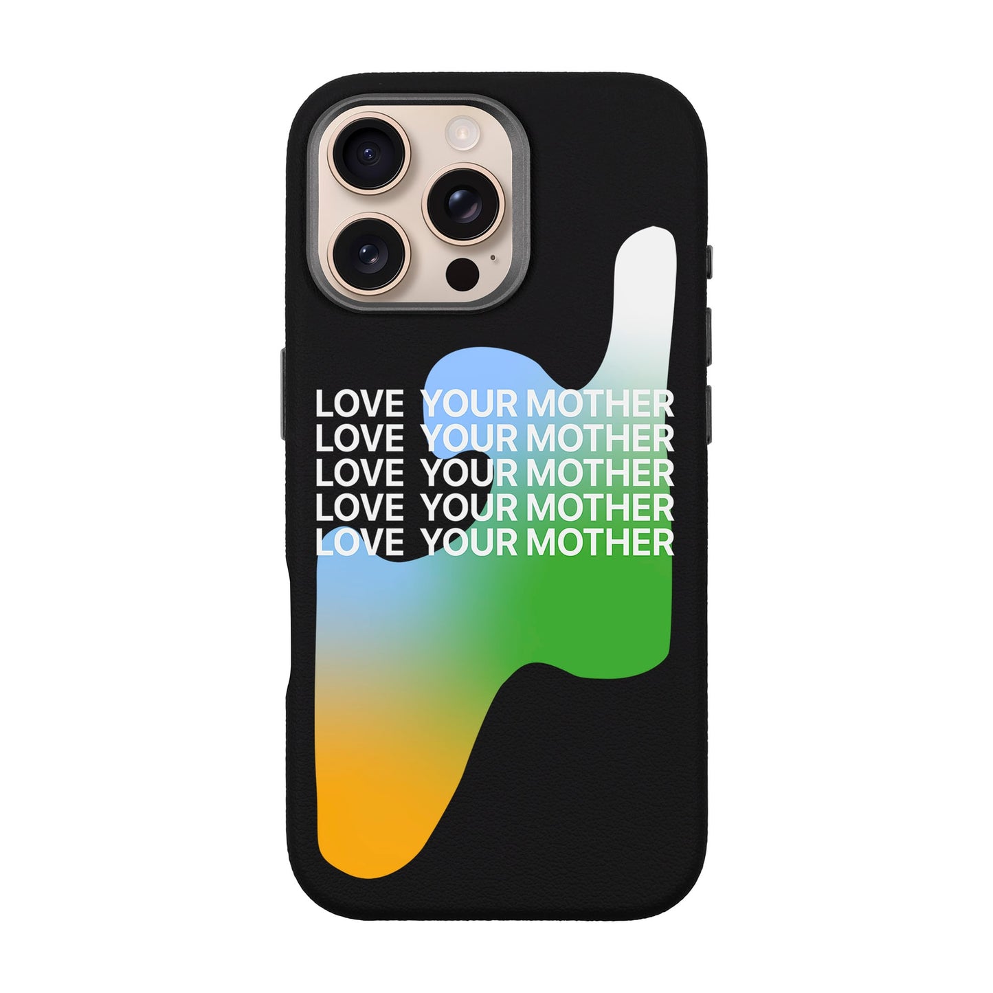 LOVE YOUR MOTHER-iPhone 16 Pro Max Leather Premium Kılıf MagSafe Özellikli
