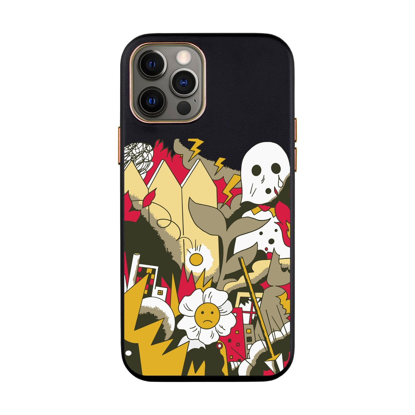 EVERYTHING IS BURNING-iPhone 12 Pro Max Leather Kılıf