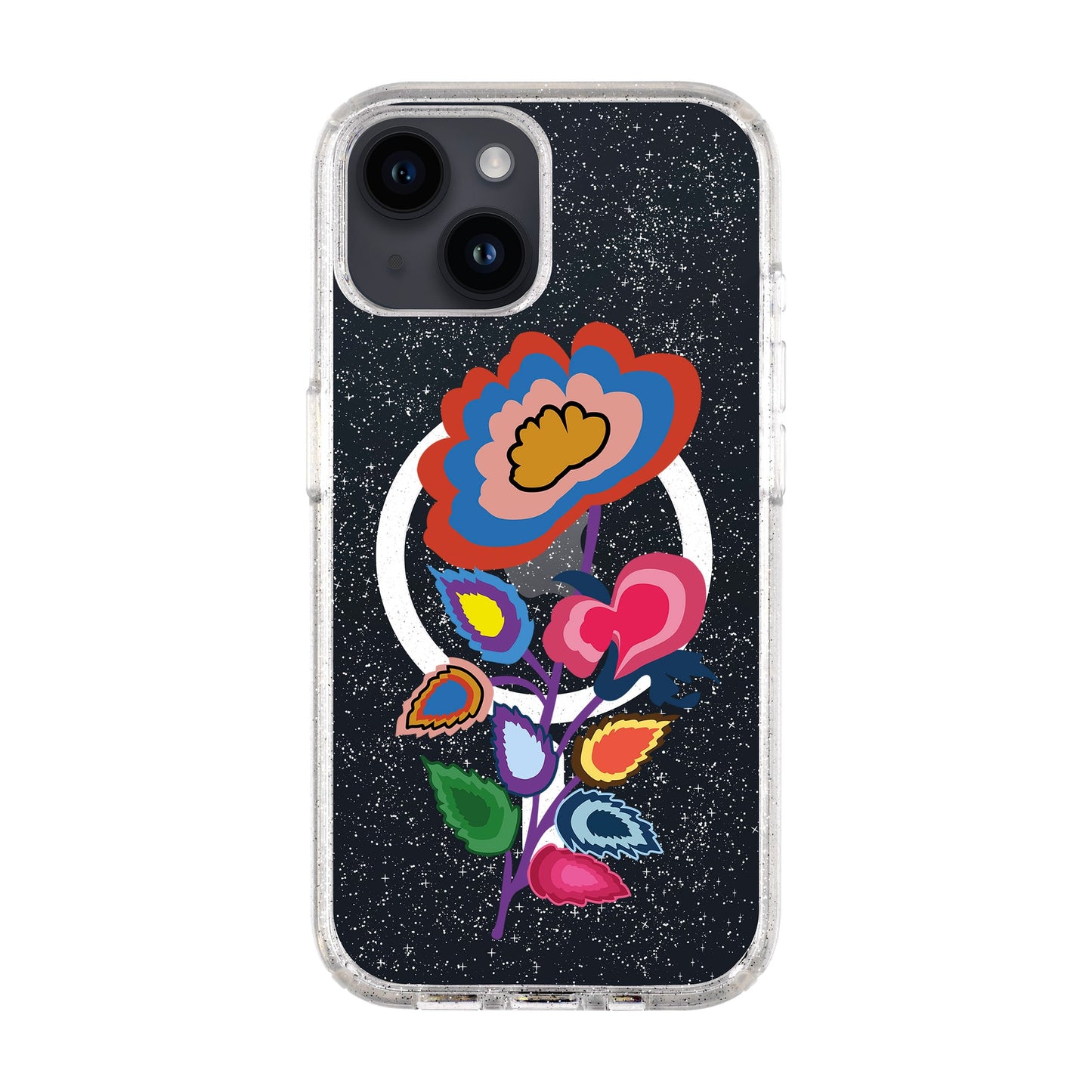 KNITTED FLOWER-iPhone 14 Shiny Kılıf MagSafe Özellikli