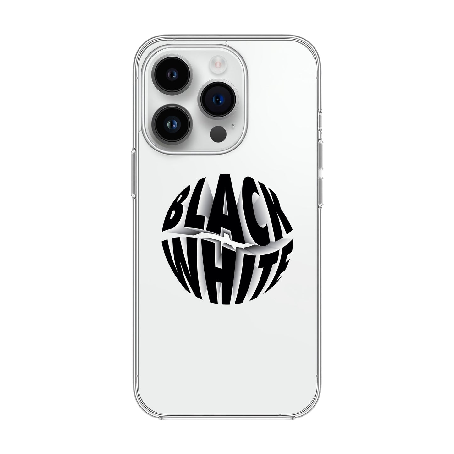 BLACK WHITE-iPhone 14 Pro Solid Kılıf