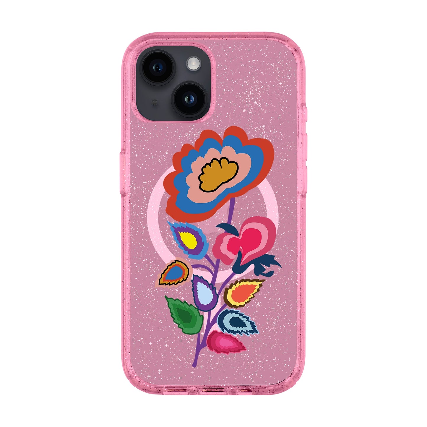 KNITTED FLOWER-iPhone 14 Shiny Kılıf MagSafe Özellikli