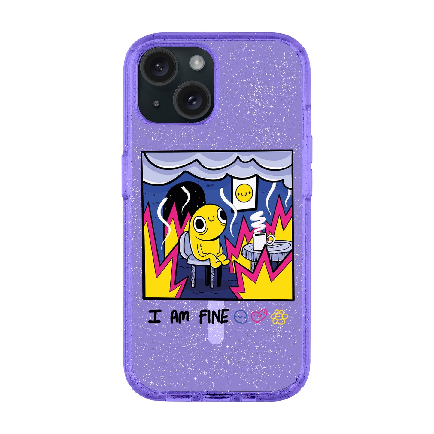 I AM FINE-iPhone 14 Plus Shiny Kılıf MagSafe Özellikli