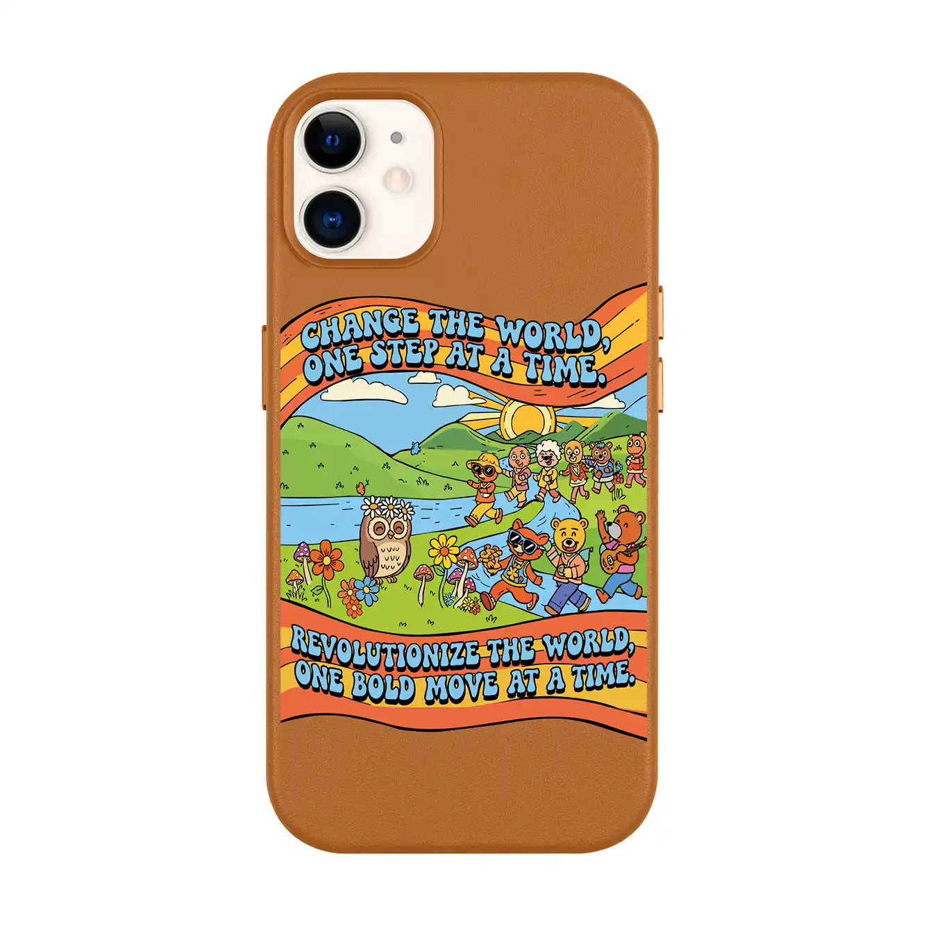 CHANGE THE WORLD-iPhone 11 Leather Kılıf MagSafe Özellikli