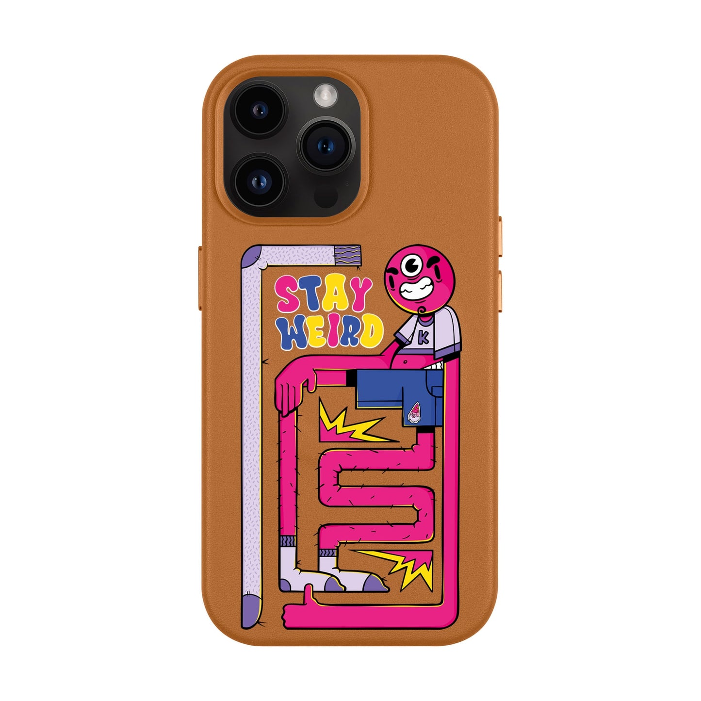 OG TOOTHY-iPhone 14 Pro Max Leather Kılıf MagSafe Özellikli