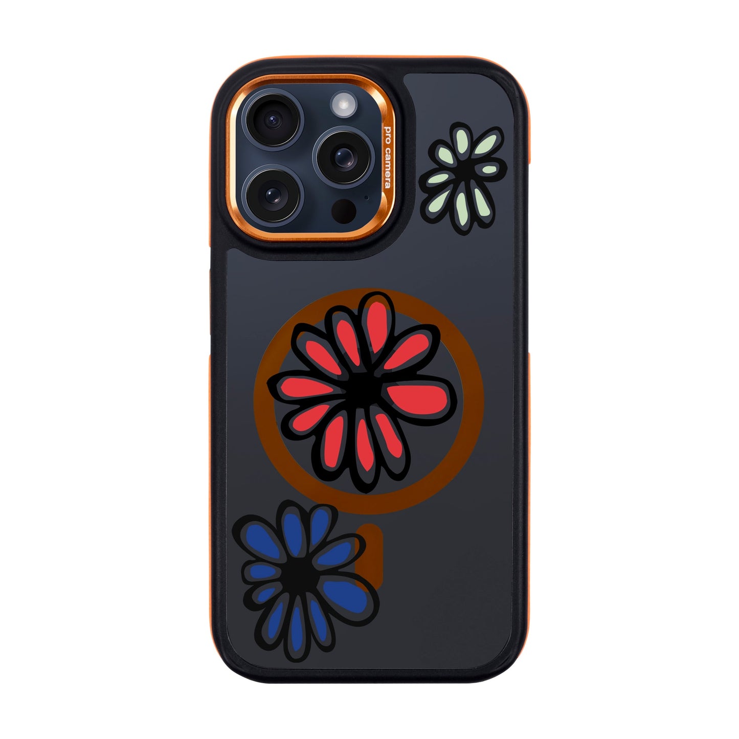 FLORIST-iPhone 15 Pro Max Dark Kılıf MagSafe Özellikli