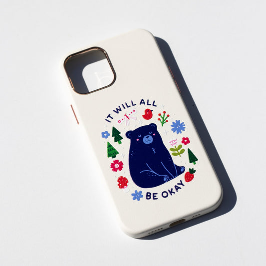 BE OKAY-iPhone 12 Leather Kılıf