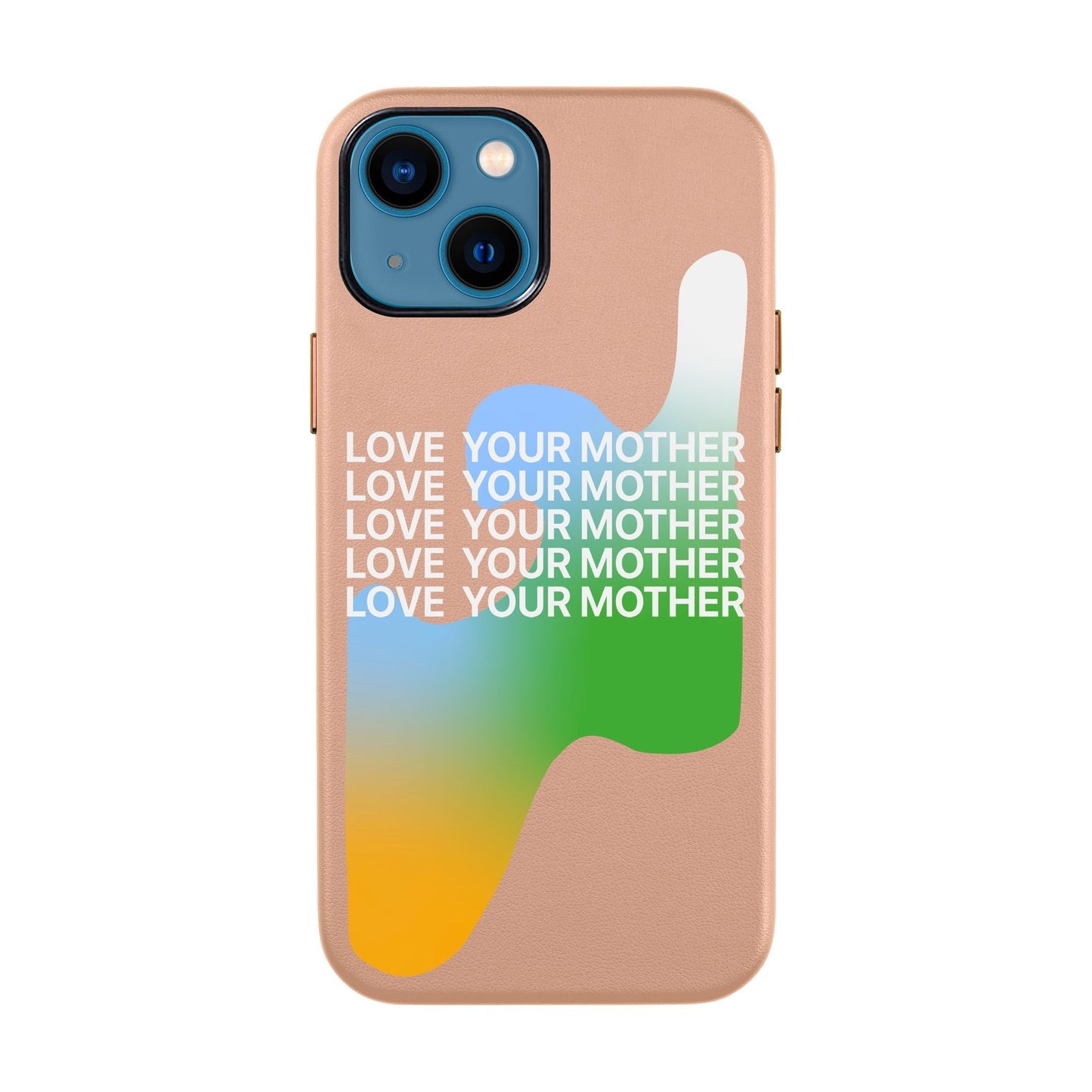 LOVE YOUR MOTHER-iPhone 14 Leather Kılıf