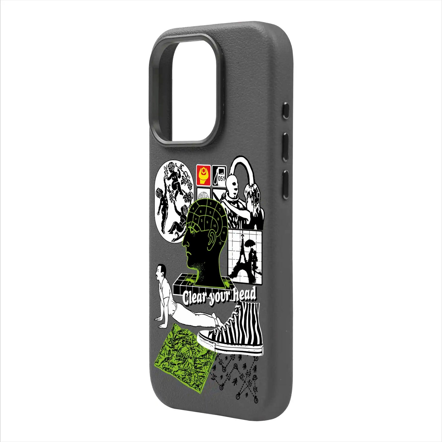 CLEAR YOUR HEAD-iPhone 14 Pro Max Leather Premium Kılıf MagSafe Özellikli