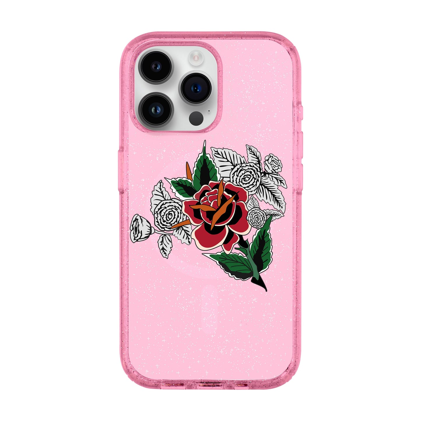 DRY ROSE-iPhone 14 Pro Max Shiny Kılıf MagSafe Özellikli