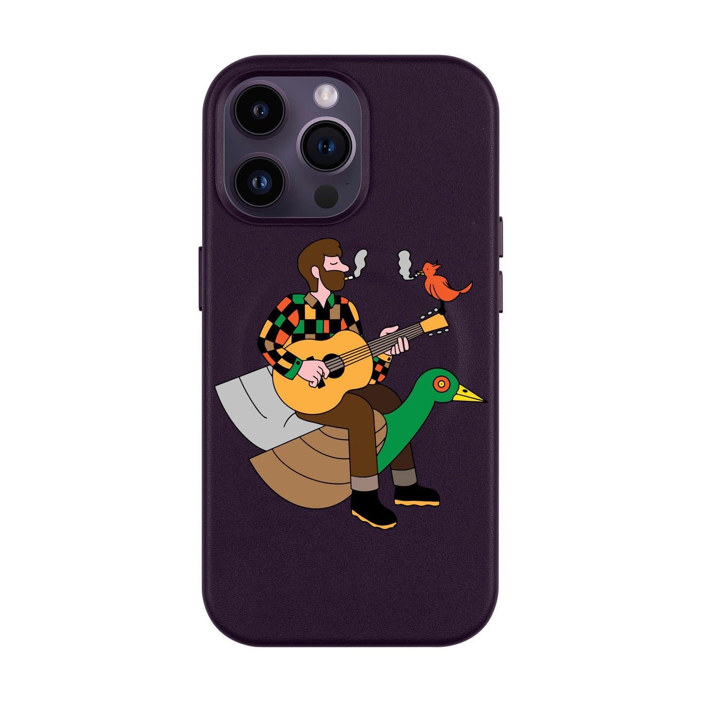 BIRDS OF A FEATHER-iPhone 14 Pro Max Leather Kılıf MagSafe Özellikli