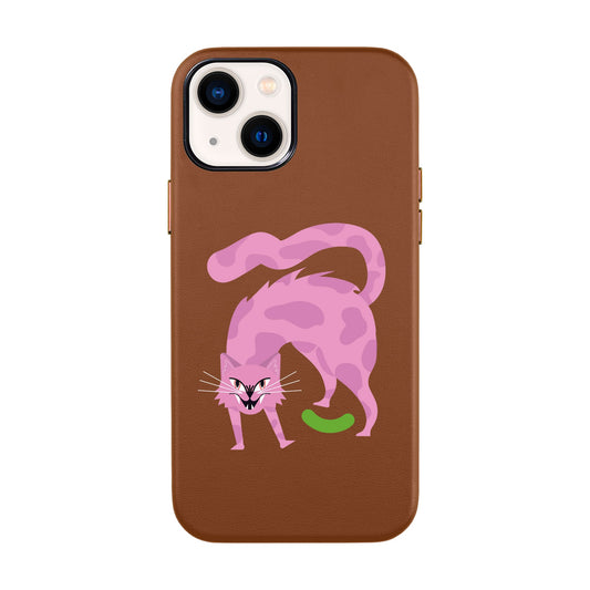 GRUMBLEPAWS-iPhone 14 Leather Kılıf