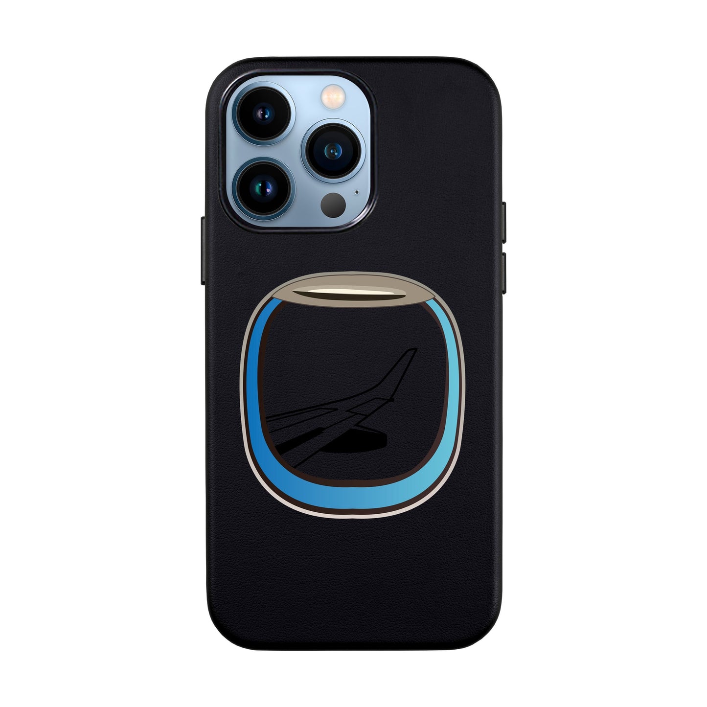 AIRCRAFT WINDOW-iPhone 13 Pro Max Leather Kılıf