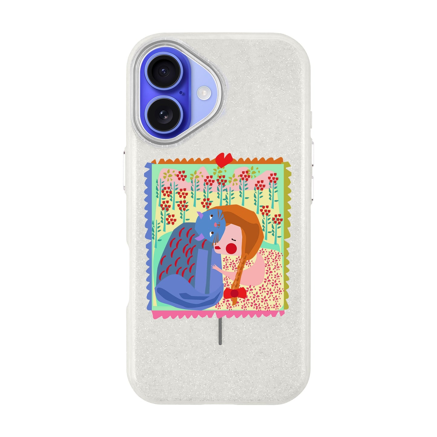 KEDİ POSTA PULU-iPhone 16 Plus Radiant Kılıf MagSafe Özellikli