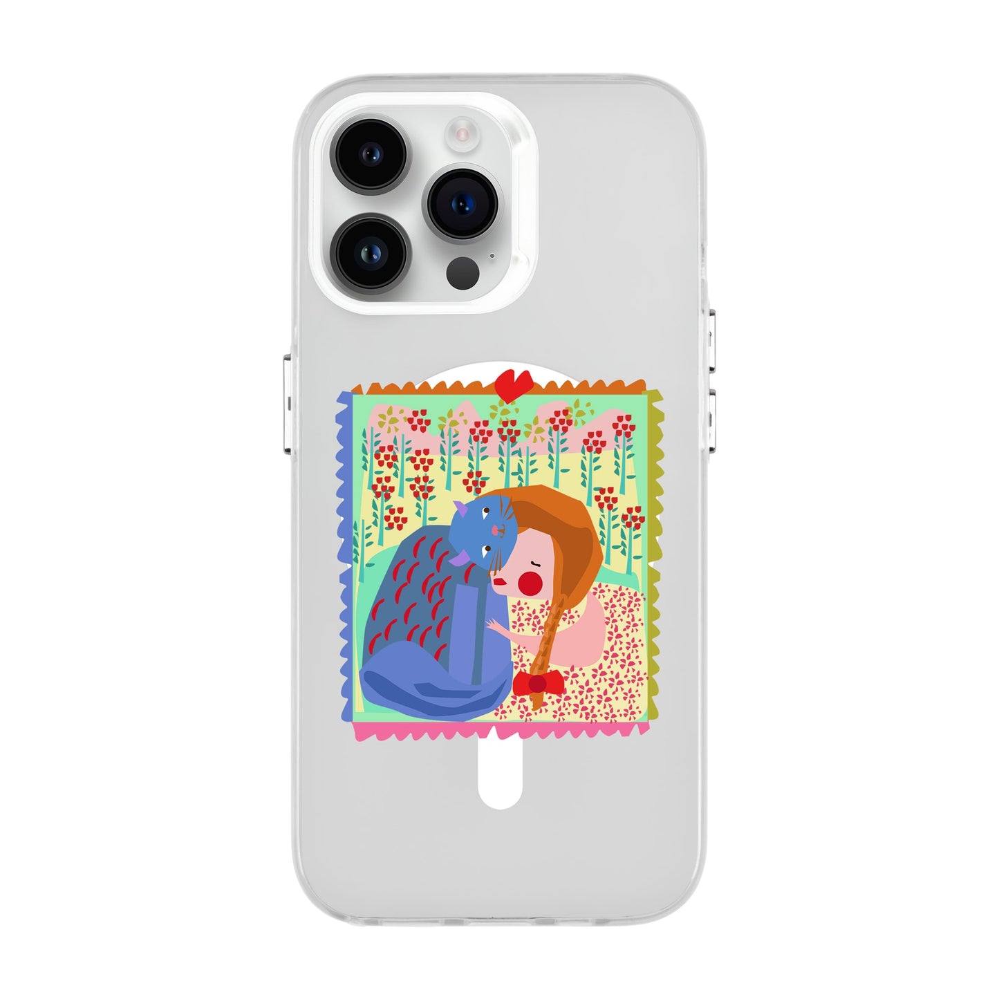 KEDİ POSTA PULU-iPhone 12 Pro Max Hold Kılıf MagSafe Özellikli