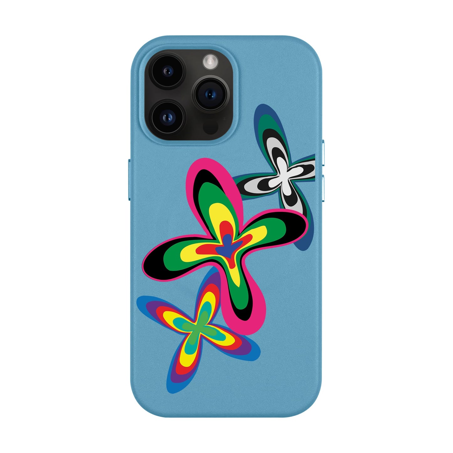 COLOR FLOWER-iPhone 14 Pro Max Leather Kılıf MagSafe Özellikli