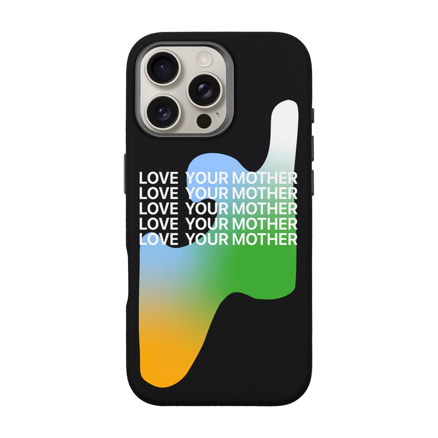 LOVE YOUR MOTHER-iPhone 16 Pro Max Leather Premium Kılıf MagSafe Özellikli