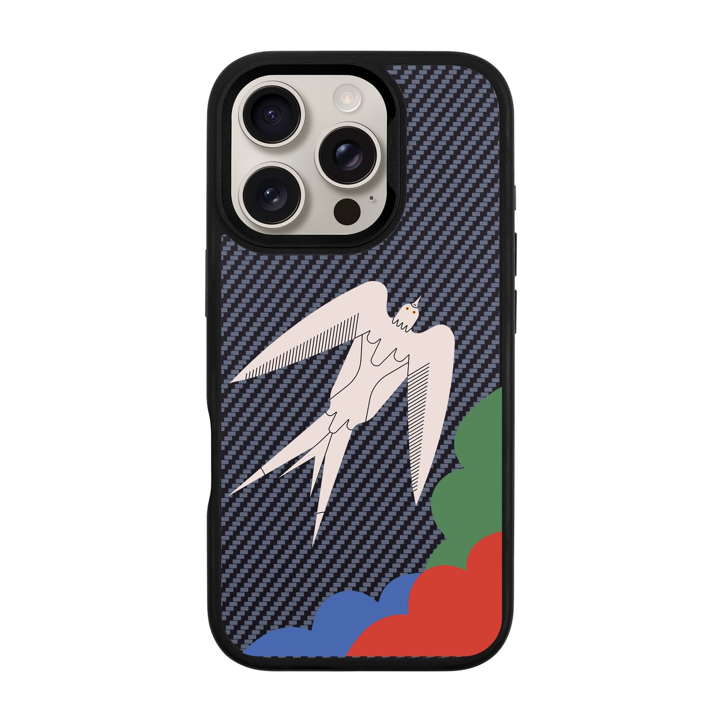 L’OISEAU LIBRE-iPhone 16 Pro Plaid Kılıf MagSafe Özellikli
